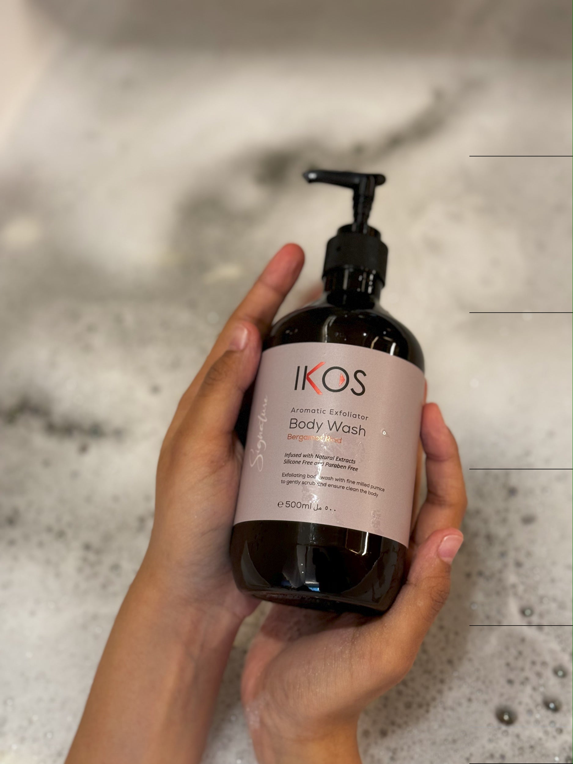Ikos Aromatic Bergamot Rind Exfoliator Body Wash